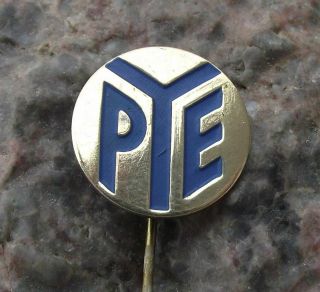 Antique Pye Ltd Cambridge Radio Television Electronics Firm Logo Pin Badge