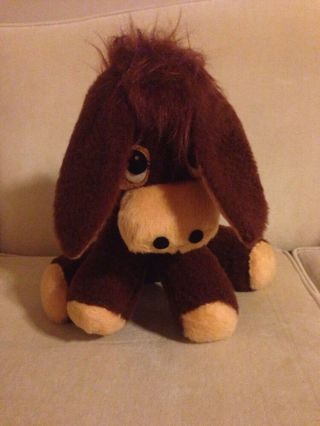 Vintage California Stuffed Toys Plush Animal Toy Donkey With Tag •