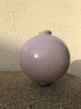 Purple White Milk Glass Lightning Rod Ball