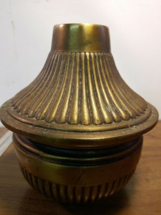 Vintage Antique Brass Cast Metal Column Spacer Table Lamp Ball Column Part