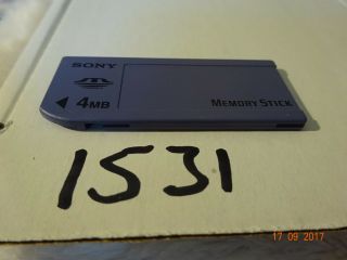 Sony 4 Mb Pro Memory Stick Card (4mb) Vintage Rare