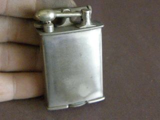 Antique / Vintage Tall Lift Arm Lighter By Clark - Pat.  1926 Platinum Plated