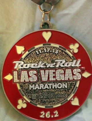 Rare Las Vegas Rock N’ Roll Full Marathon Finisher Medal.  26.  2 Miles