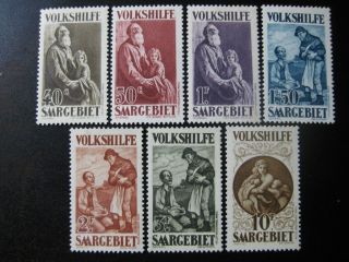 Saar Saarland Mi.  128 - 134 Rare Stamp Set Cv $660.  00