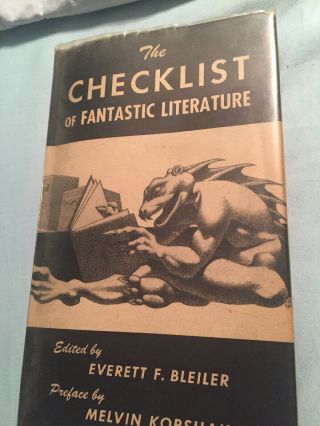 The Checklist Of Fantastic Literature - Rare Signed 1st Ed Reference Of Fantasy