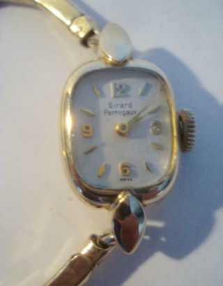 1940s Vintage Girard Perregaux Ladies Watch 17 Jewel Swiss Wind 10k Gf Runs Well