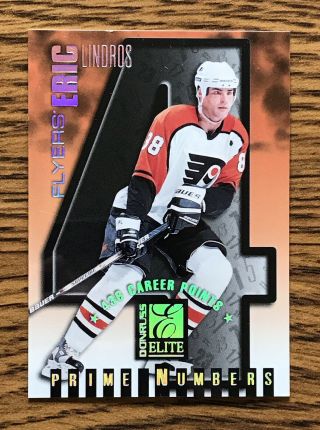 Rare Eric Lindros 1998 Donruss Elite Prime Numbers Non Die - Cut Hockey Insert 4a