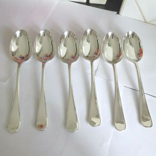 Vintage Silver Plate 6 Tablespoons Spoons Old English Mappin & Webb Gleaming