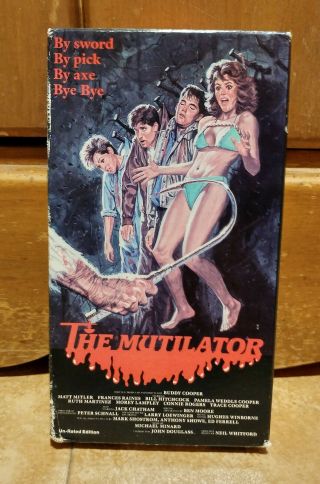 The Mutilator Vhs Vestron Video Horror Slasher 1985 Un - Rated Uncut Edition Rare
