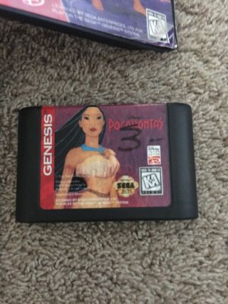Disney ' s Pocahontas Complete CIB RARE Disney Sega Genesis 3