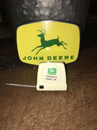 Rare John Deere Advertising Tape Measure Thede’s Dealer Aledo Il