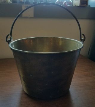 Antique American Brass Kettle Co.  Pail/bucket,  Patina