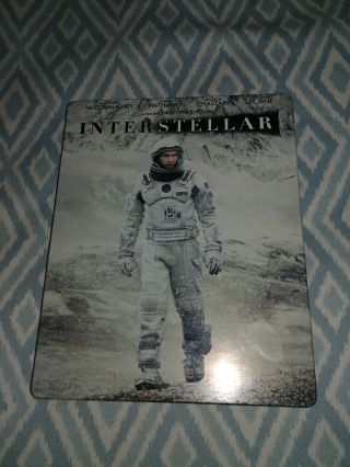 Interstellar Blu Ray Steelbook Limited Edition (rare) (dvd Missing)
