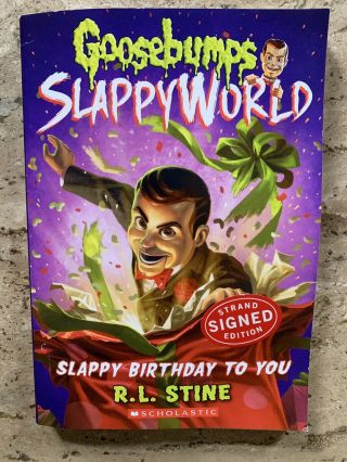 Rl Stine Goosebumps Signed Autographed Slappy Birthday To You Book W/coa Rare