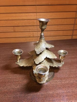 Antique Decorative Solid Brass Candle Holder With 4 Arms