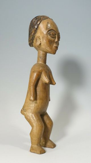 Antique Old Wood Asante Ashanti Folk Art Female Fertility Statue Ghana Africa 2