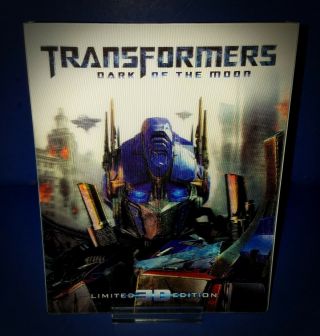 Transformers Dark Of The Moon 3d Blu Ray Steelbook Rare Hong Kong Lenti Cover