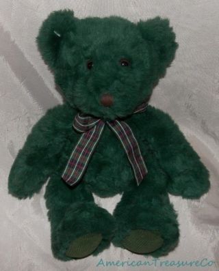 Rare Russ Plush Beanie Bears From The Past 15 " Handmade Forest The Green Bear