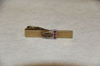 Vintage - Rare Texaco Oil - Employees Service Tie - Pin / Bar 12k Gold Fld