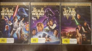 Star Wars Trilogy Rare Deleted Dvd Theatrical Vintage Versions Iv V Vi