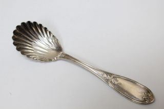 Vintage 1847 Rogers Bros 1848 Olive Pattern Silverplate Shell Sugar Spoon