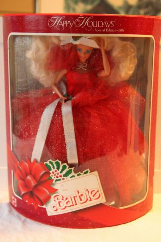 Vintage 1988 Happy Holidays Barbie Special Edition First In Series Box Opened