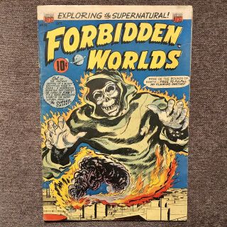 Forbidden Worlds 22 - Classic Skull Cover - Rare Prevode Horror - -