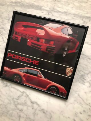 Vintage Porsche 959 Framed Poster 1980 