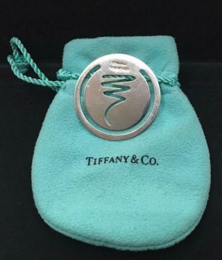 Vintage Tiffany & Co.  Sterling PABLO PICASSO ART VERY RARE bookmark w/pouch 2