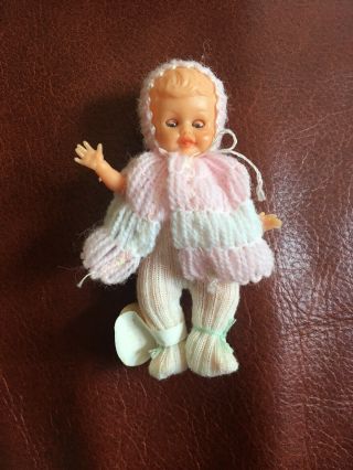 Vintage Miniature Made In Germany Baby Doll 3” Sleepy Eyes Usa