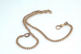 Antique Double Vest Pocket Gold Filled Pocketwatch Watch Chain