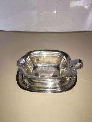 Reed & Barton Mayflower Silverplate Gravy Boat With Underplate