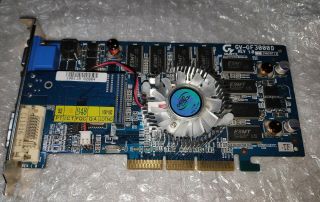 Geforce3 200 Gigabyte Gv - Gf3000d 64m - 128bit.  Rare Agp Video Card