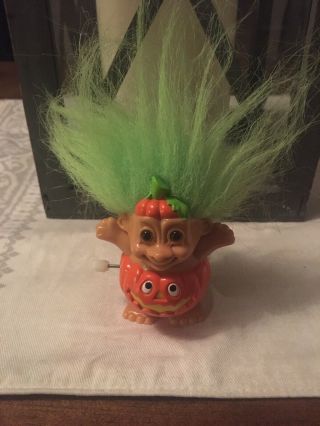 VINTAGE RUSS TROLL DOLL HALLOWEEN WIND UP HOPPING TOY 3 