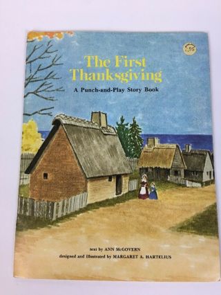 The First Thanksgiving A Punch And Play Story Book Ann Mcgovern Euc Vintage Rare