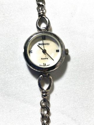 Badavici Vintage Sterling Silver Designer Watch,  Makers Mark & Stamped,  Rare Fin 2
