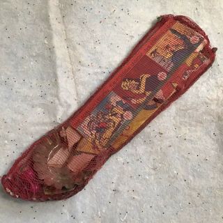 Rare Antique Red Net Christmas Stocking Filled With Toys - Never Opened