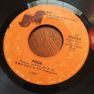 Posse Evil / Are You Ready Rare Northern/sweet Soul Funk Janus Vinyl Vg -