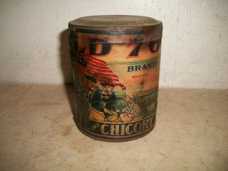 Rare Old 76 Brand Coffee & Chicory Tin Can Paper Label Orleans