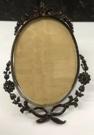 Lovely Antique Bohemian Garnet Photo Frame @ 1900