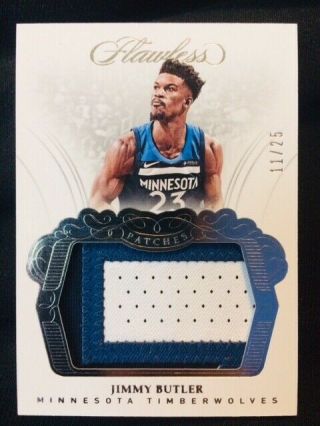 2017 - 18 Panini Flawless Jimmy Butler Game Worn Jersey Patch /25 Rare