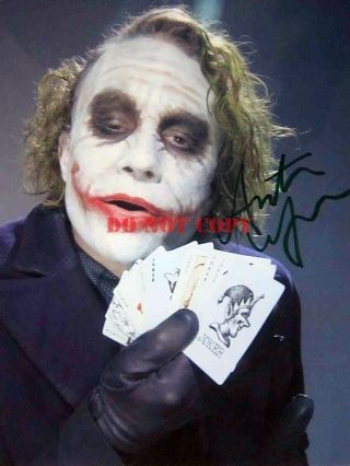Heath Ledger The Joker Batman Rare Autographed 8x10 Signed Reprint