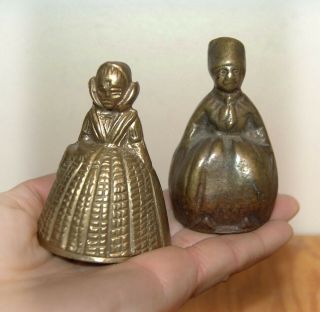 Rare Vintage Brass Bells Lady,  Dutch