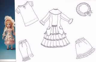 14 " Antique French Bru Jne Doll Cloth Body W/feet@1880 