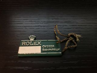 Rare Vintage Rolex Oyster Green Hang Tag From 1970 - 1980 Era