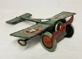 VINTAGE RARE 1920 ' S CHEIN & CO.  WIND UP TIN AIRPLANE PLANE TOY 2