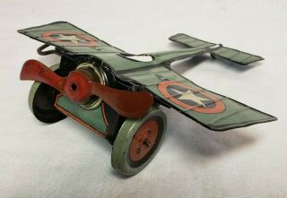 VINTAGE RARE 1920 ' S CHEIN & CO.  WIND UP TIN AIRPLANE PLANE TOY 3