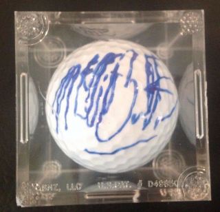 Michael Bolton Autographed Titleist Golf Ball W/protective Cube (very Rare Item)