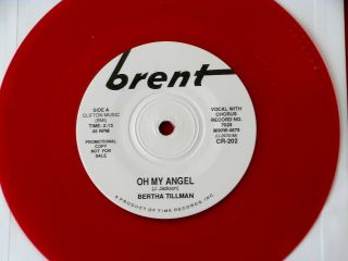 Bertha Tillman Oh My Angel I Wish Rare Red Wax Near Northern Soul 45