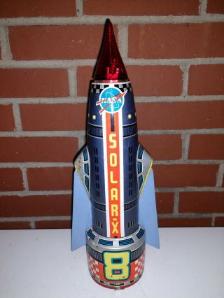 1966 Nomura Tn Solar X8 Space Rocket - Tin Toy Made In Japan No Launch Pad Rare